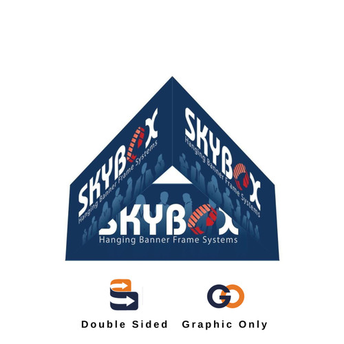 12 x 2.7 ft. Hanging Banner Triangle Double-Sided (Graphic Only)