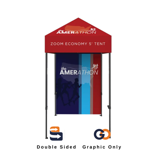 Zoom Economy 5ft Popup Tent Full Wall Double-Sided (Graphic Only)