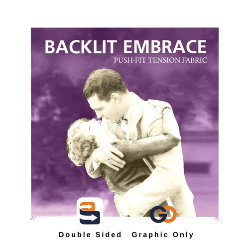 7.5ft x 7.5ft Tension Fabric Embrace Backlit Display Double-Sided (Graphic Only)