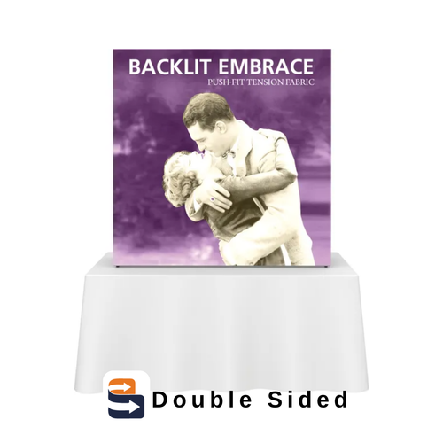 5ft x 5ft Tabletop Embrace Backlit Display Double-Sided (Graphic Package)