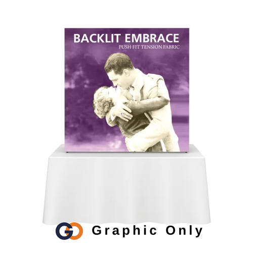 5ft x 5ft Tabletop Embrace Backlit Display Single-Sided (Graphic Only)