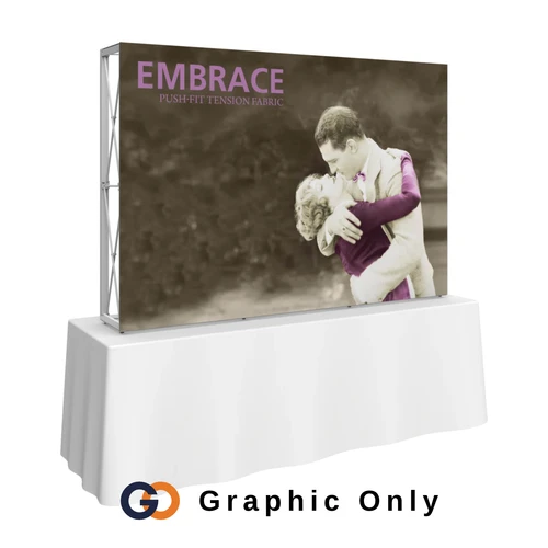 7.5ft x 5ft Tabletop Embrace Display Single-Sided (Graphic Only)