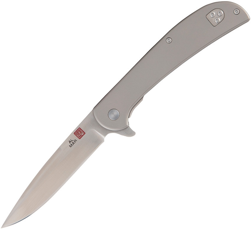 Al Mar Ultralight Frame Lock Knife Titanium Handle Plain D2 Blade