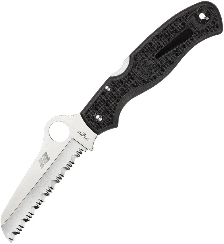 Spyderco Atlantic Salt Folding Knife Black Textured FRN Handle H2