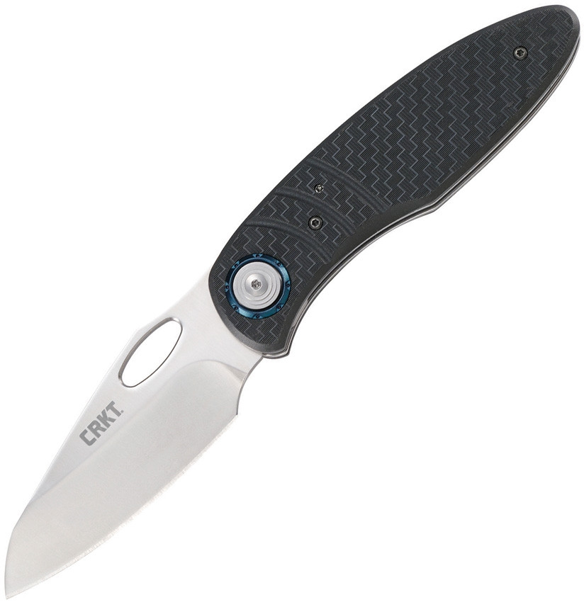 Discontinued CRKT Trask Folding Knife Black Textured GRN Handle D2