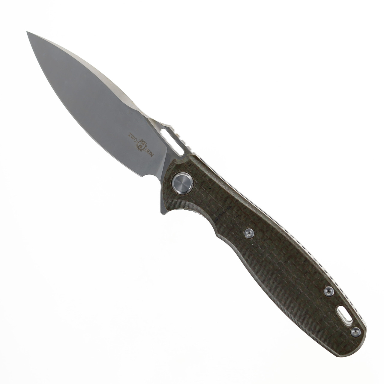 deuxieme classe tranqui kni美品 TwoSun TS164 Frame Lock Knife Carbon Fiber Titanium Handle Plain