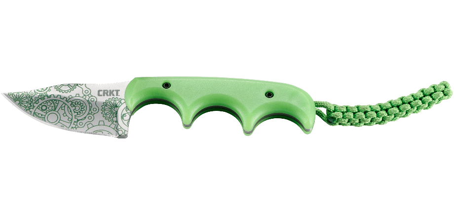 箱 CRKT Minimalist Bowie Gears Fixed Blade Knife Glow in the Dark