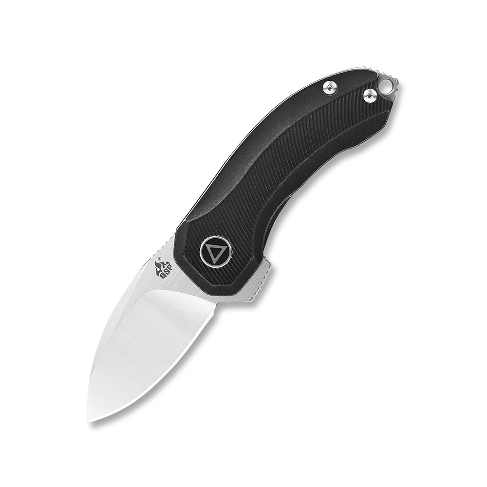QSP Hamster Folding Knife Black Titanium Handle S35VN Plain Edge 2