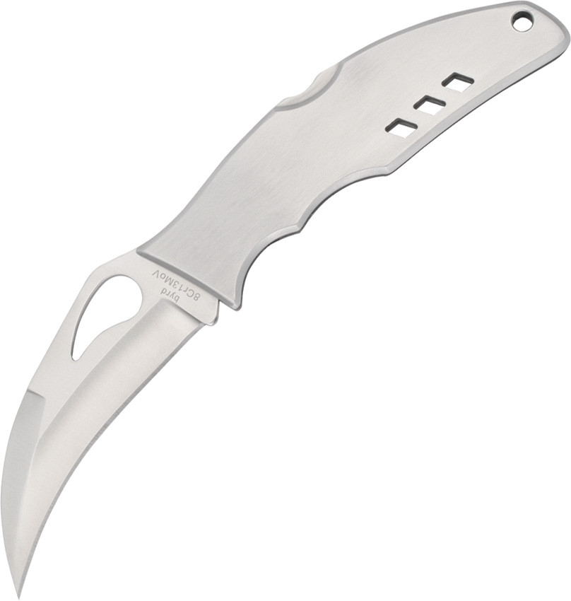 Spyderco Byrd Crossbill Knife Stainless Steel Handle Plain Edge BY07P