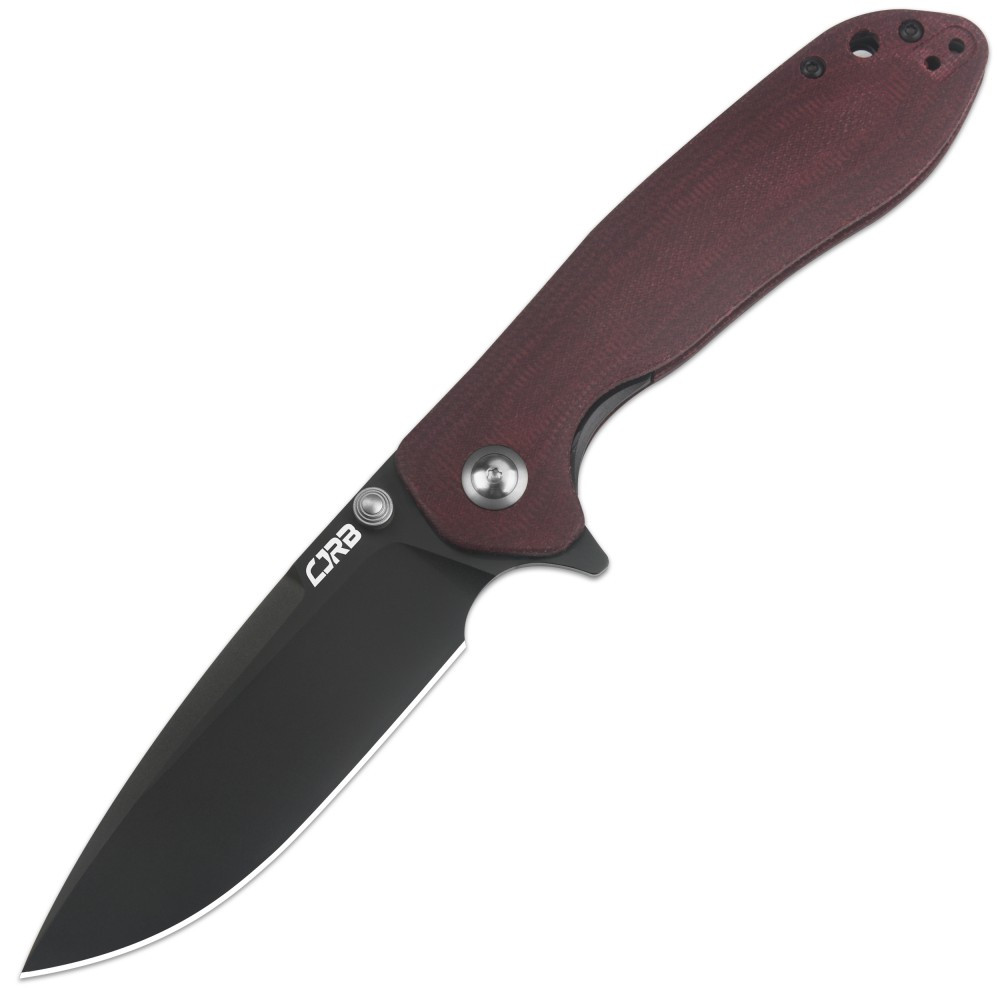 CJRB SCORIA FOLDING KNIFE AR-RPM9 STEEL BLACK BLADE MICARTA HANDLE