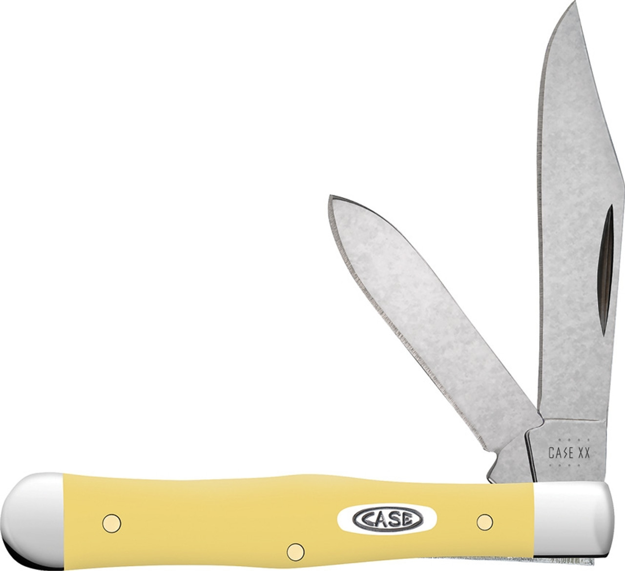 Case Cutlery Swell Center Jack Folding Knife Yellow Synthetic Handle  Clip/Pen Plain Edge CA81097