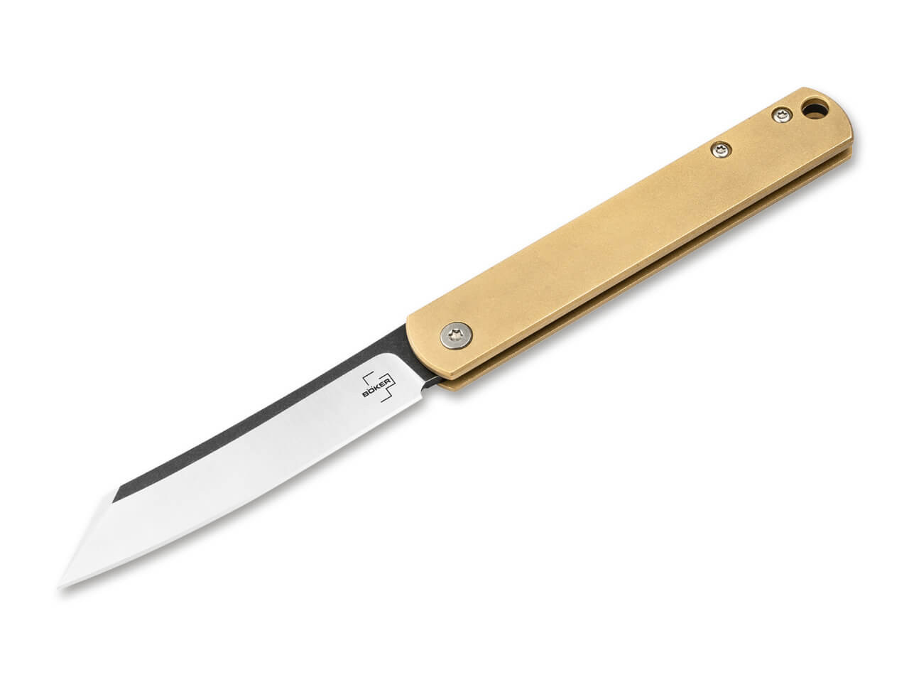 Boker Zenshin 42 Folding Knife Brass Handle | White Mountain Knives