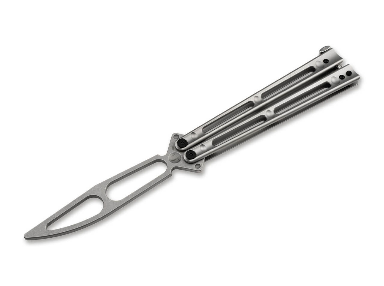 トレーナー Boker Papillon Trainer Folding Knife Grey Stainless Steel Handle