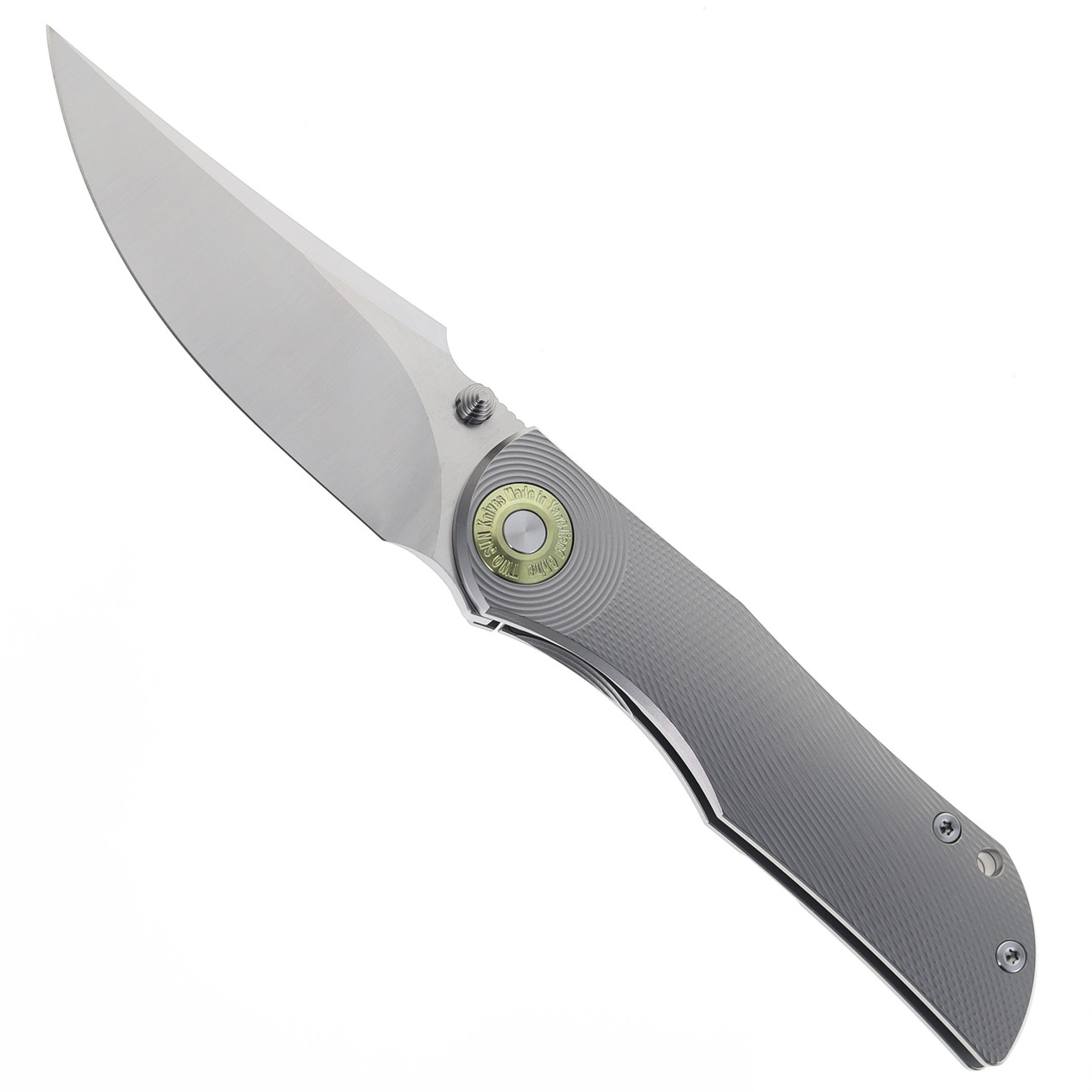 銀蠅です。② Two Sun Folding Knife Gray Titanium Handle M390 Plain Edge TS269-M390