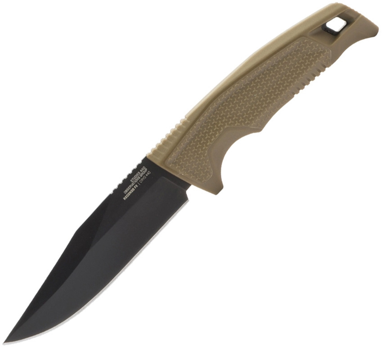 SOG Recondo Fx Fixed Blade Knife FDE Green Rubber Handle