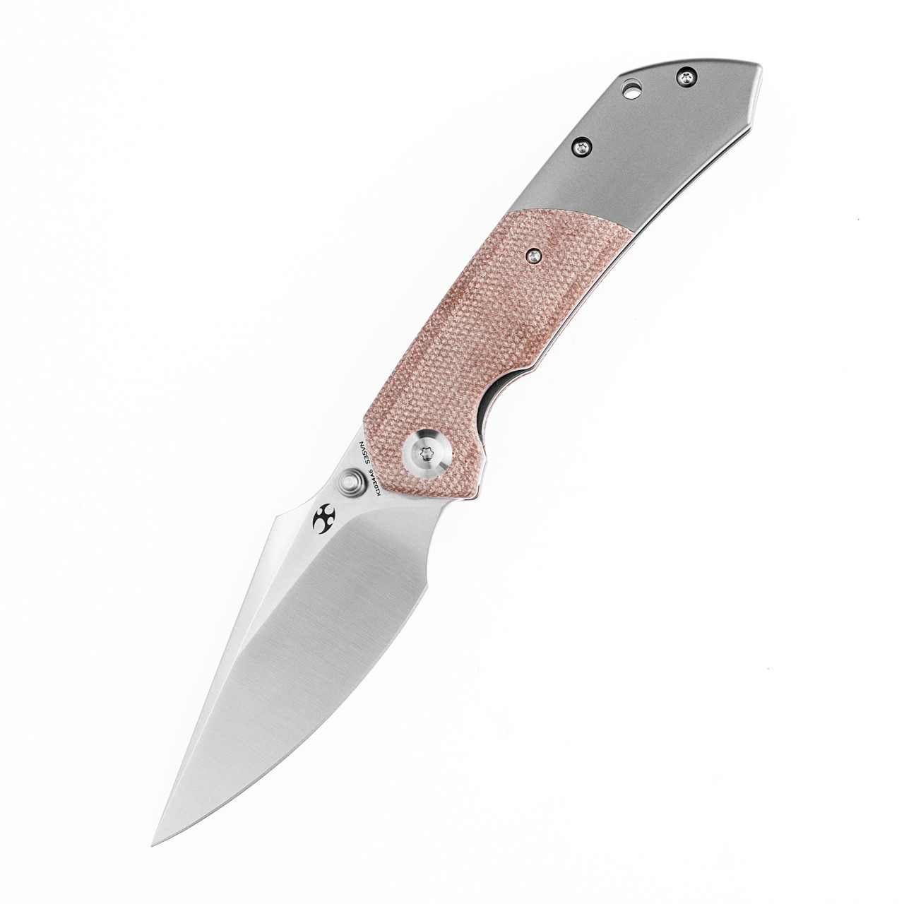 Kansept Fenrir Folding Knife Jade Brown Micarta/Titanium Handle