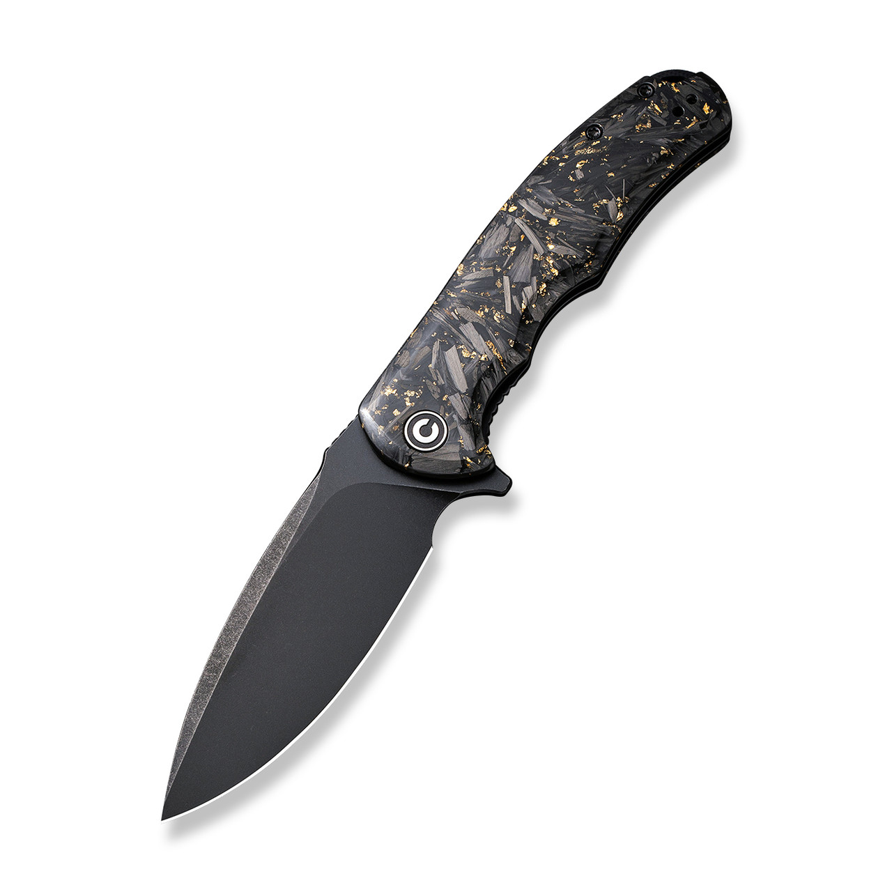 Civivi Praxis Folding Knife Black/Gold Shredded Carbon Fiber