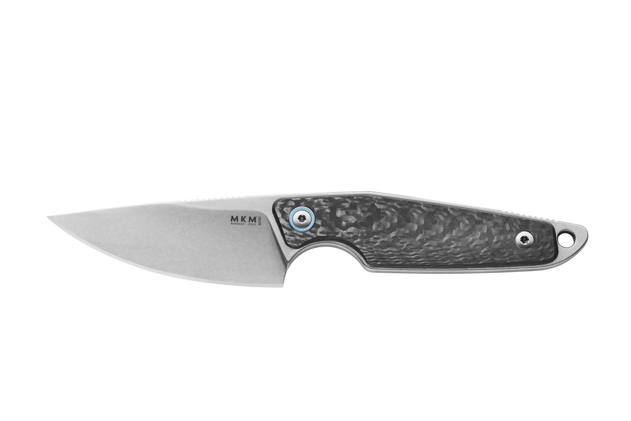 makmak　no1 MKM MAKRO 1 Fixed Blade Knife Black Carbon Fiber Handle M390 Plain
