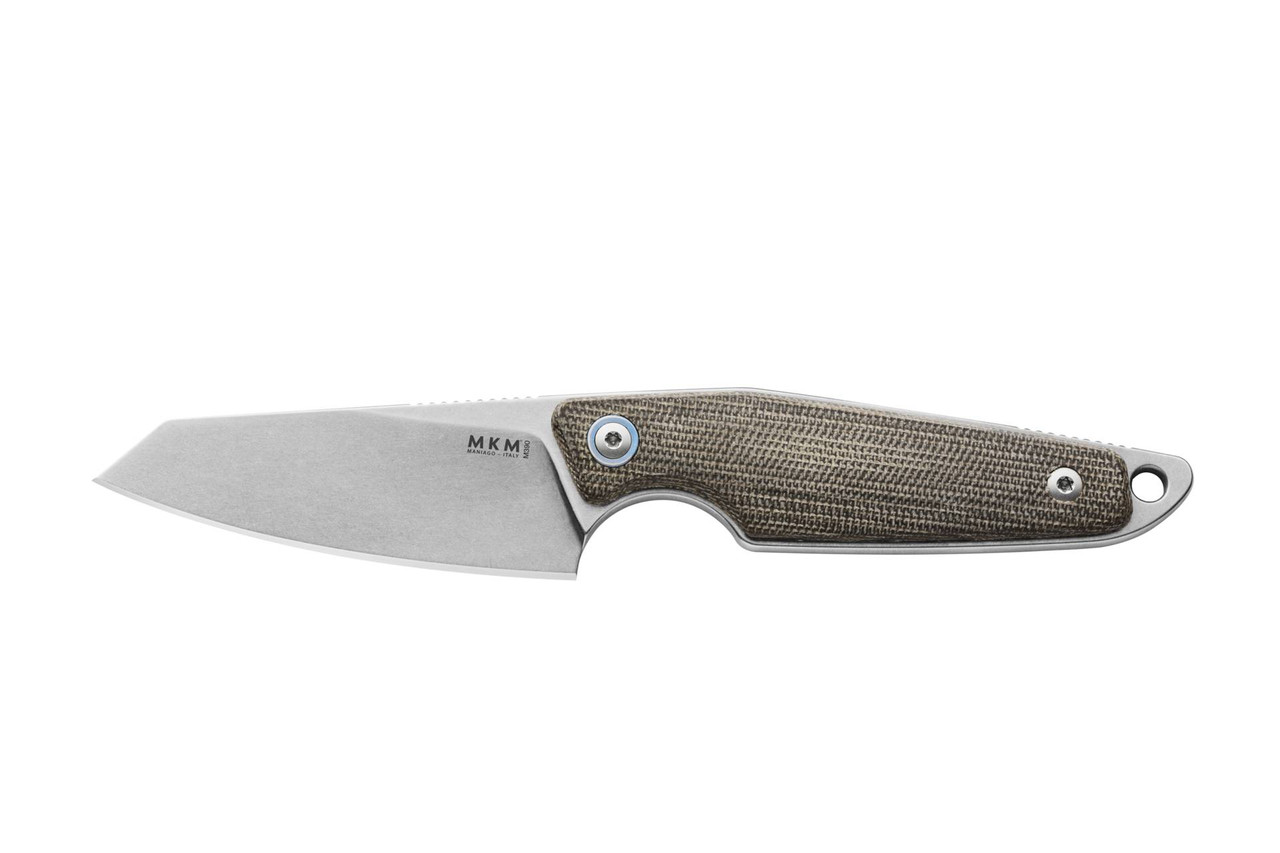 MKM MAKRO 2 Fixed Blade Knife Green Micarta Canvas Handle M390