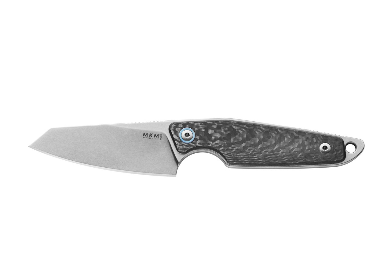MKM MAKRO 2 Fixed Blade Knife Black Carbon Fiber Handle M390