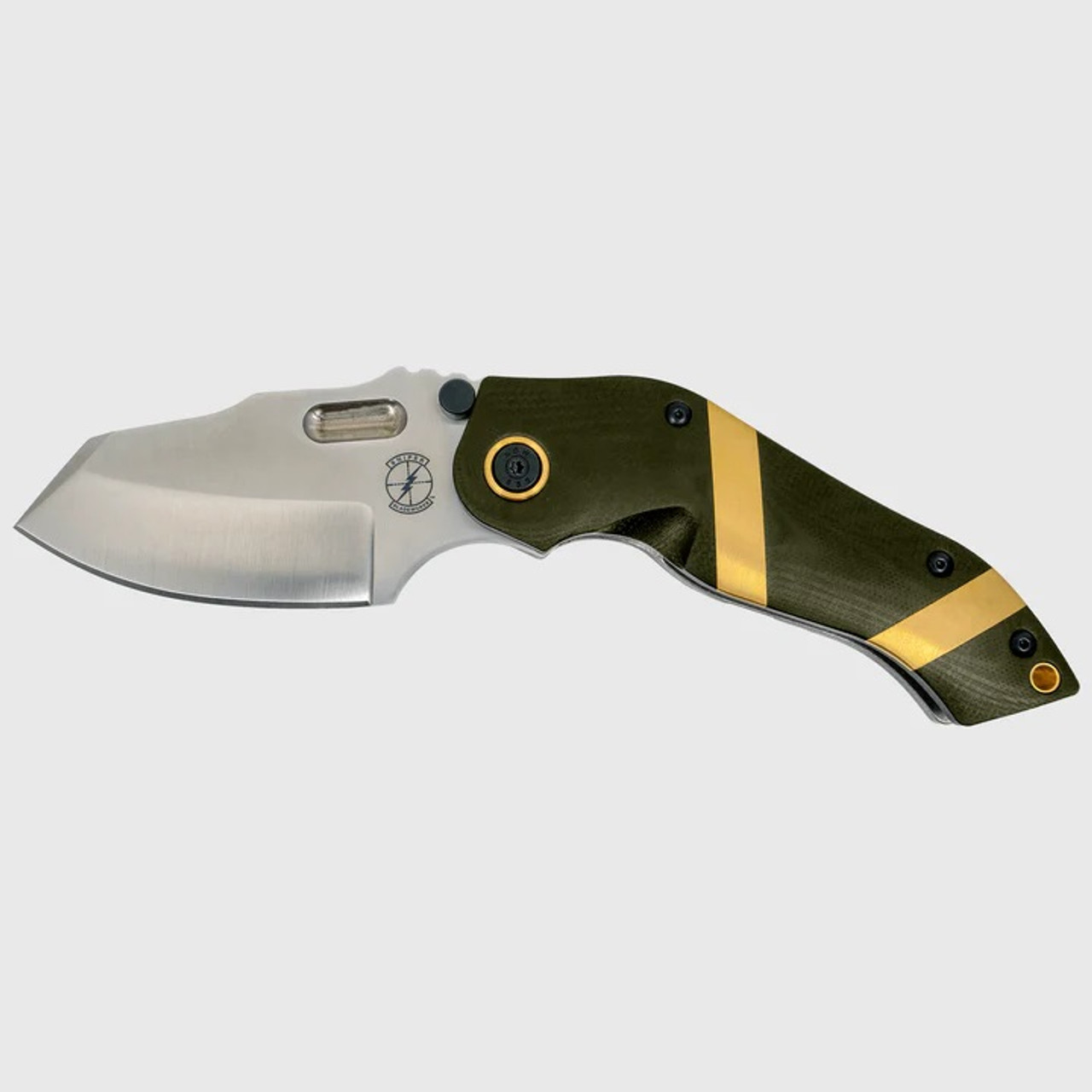 Sniper Bladeworks DMF Folding Knife OD Green G10/Bronze