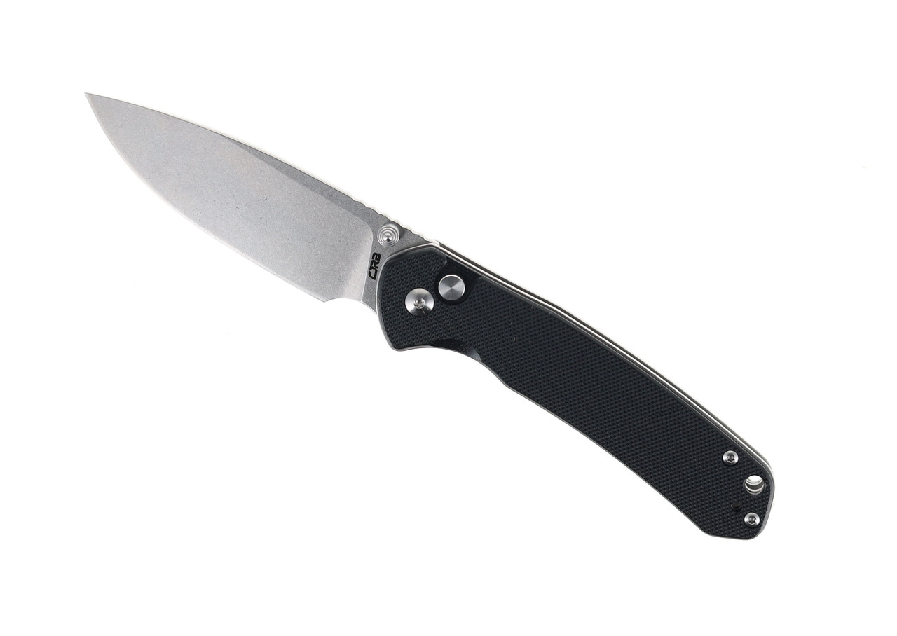 CJRB Pyrite Folding Knife Black G10 Handle AR-RPM9 Drop Point