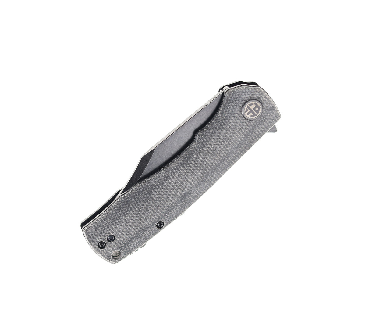 Petrified Fish Victor Folding Knife Black Micarta Handle K110 Dark ...