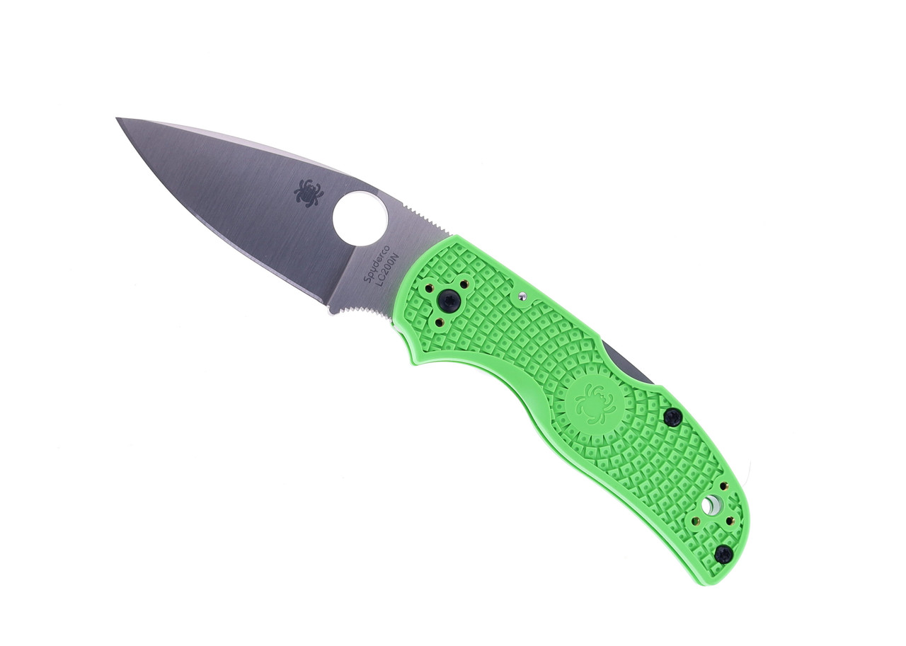 Spyderco Native 5 Folding Knife Salt Green FRN Handle LC200N Plain
