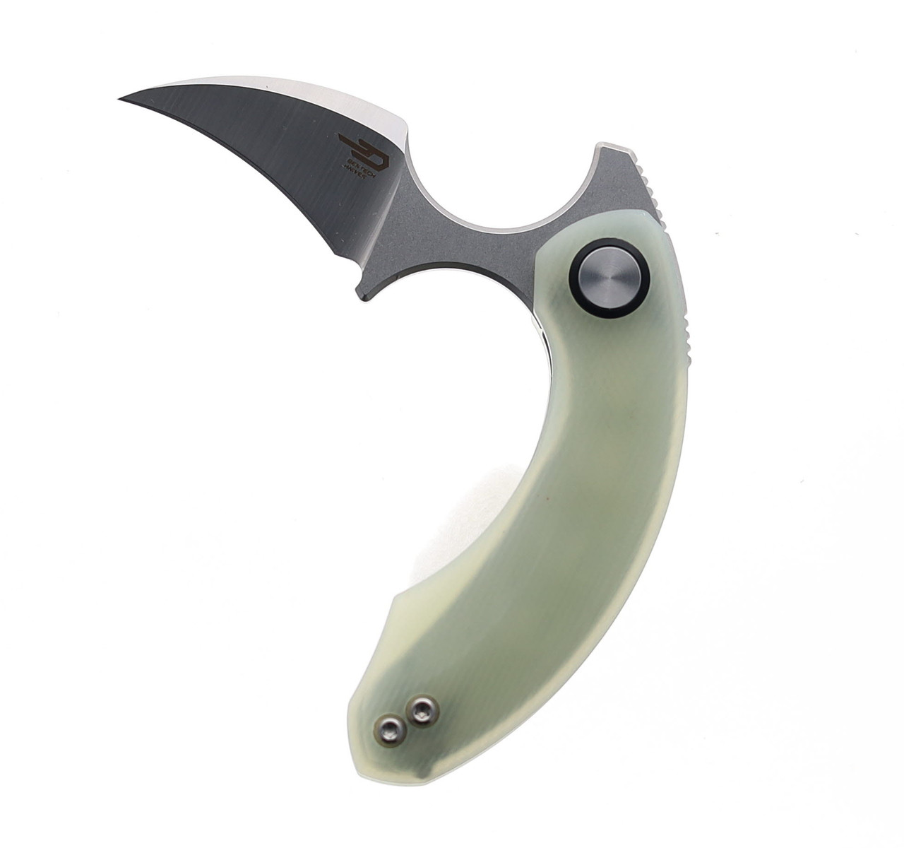 Bestech Strelit Folding Knife Jade G10 Handle 14C28N Plain Edge
