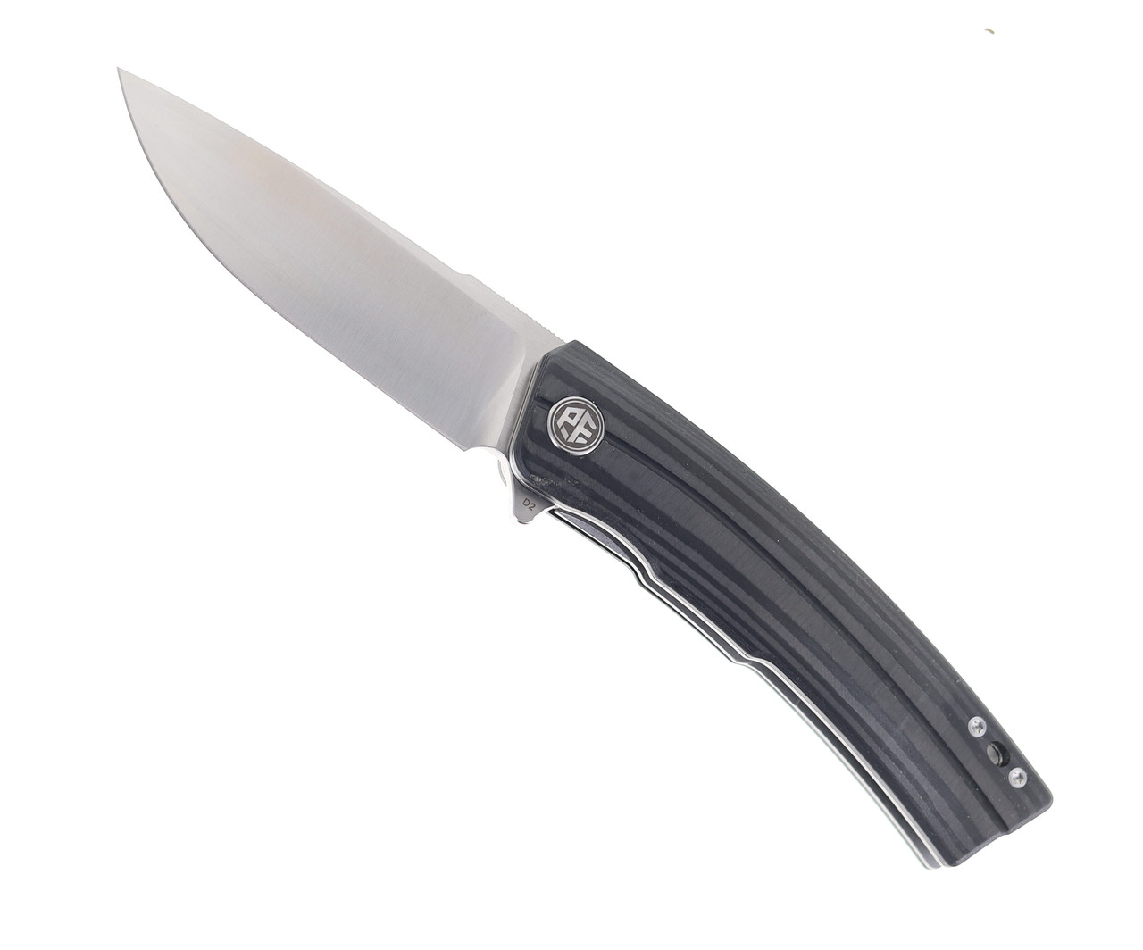 Petrified Fish Magazine Folding Knife Black Carbon Fiber Handle