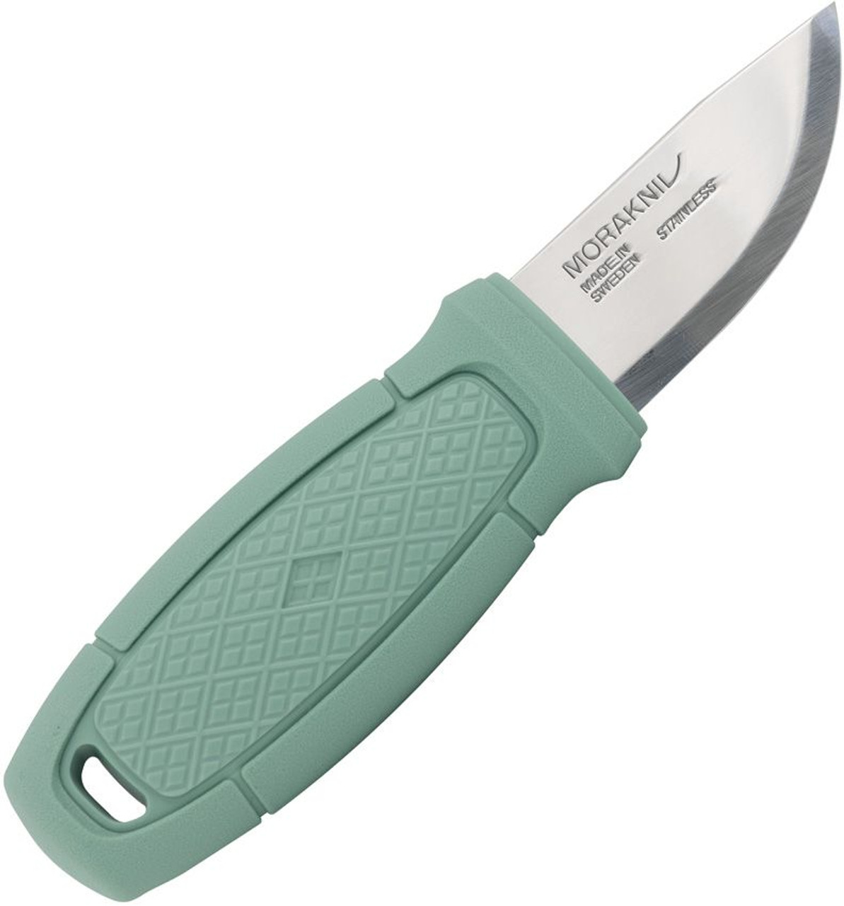 Morakniv Eldris Light Duty Fixed Blade Knife Mint Green Polymer Handle  Stainless Steel Plain Edge Satin Finish 13855