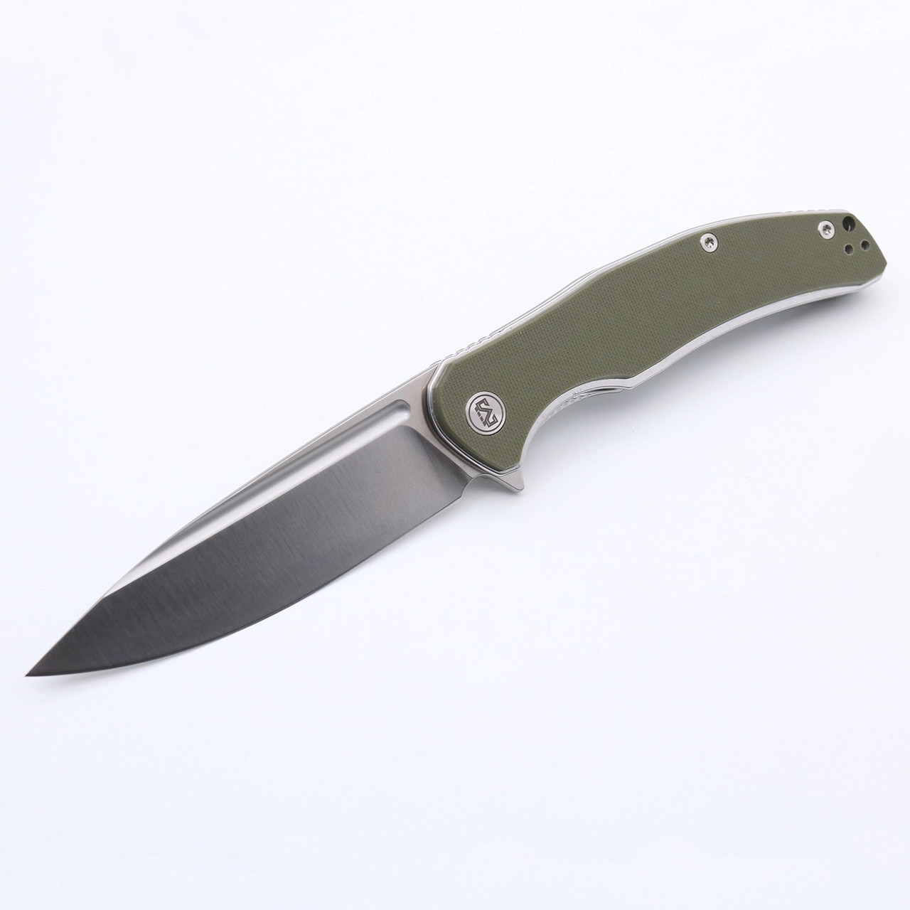 Miguron Velona Flipper Folding Knife Green G10 Handle 14C28N Plain