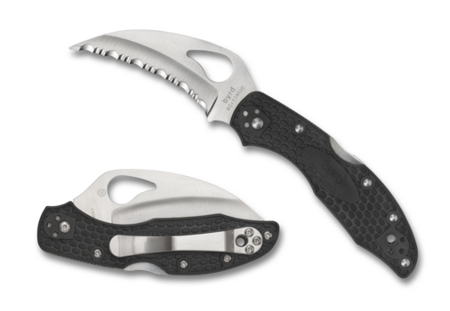 Spyderco Hawkbill Byrd Folding Knife Black FRN Handle