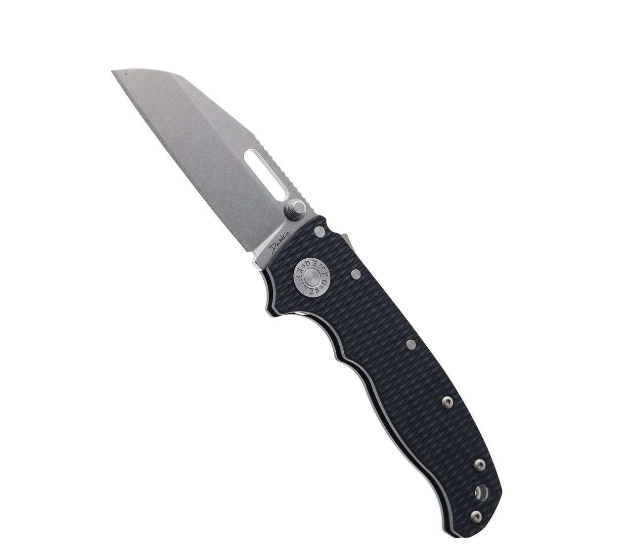 Demko AD20.5 Black G10 Handle Shark Lock Shark Foot S35VN Plain