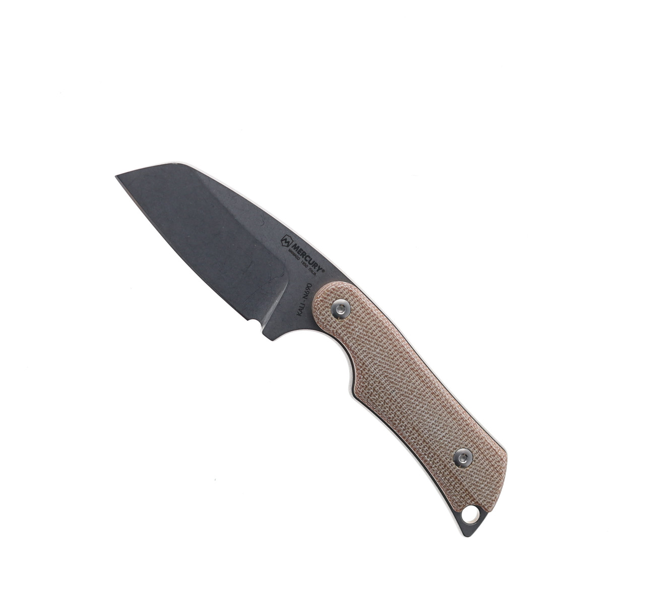 Mercury Kali Fixed Blade Knife Natural Canvas Handle N690