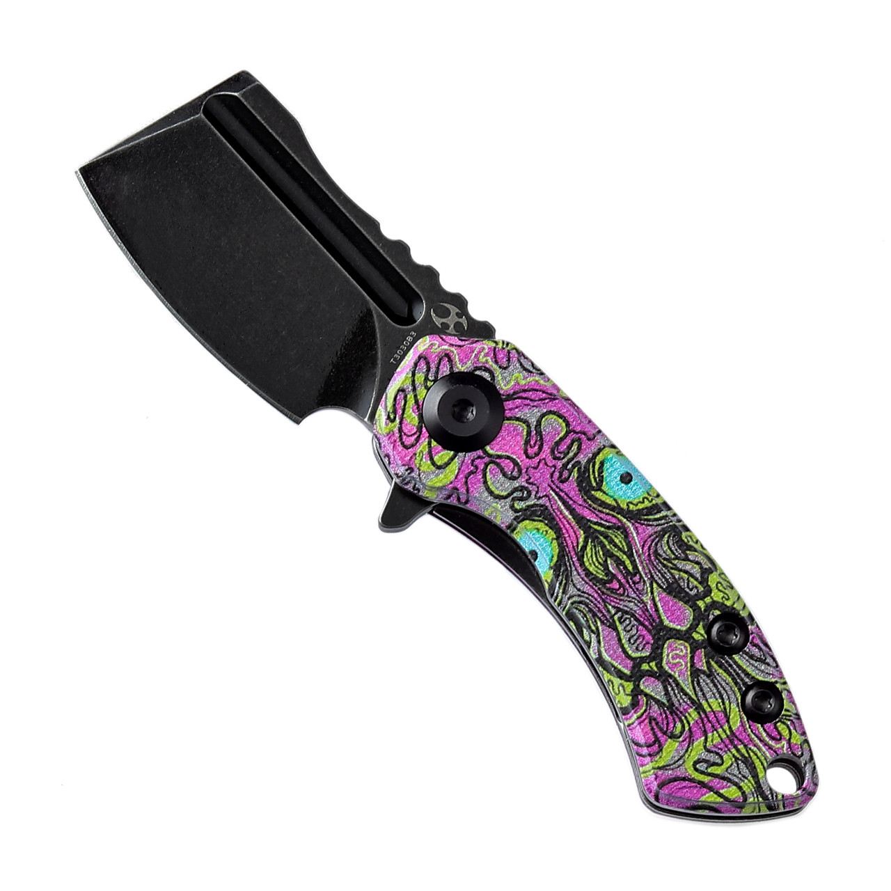 Kansept Mini Korvid Folding Knife Undead Print Purple G10 Handle