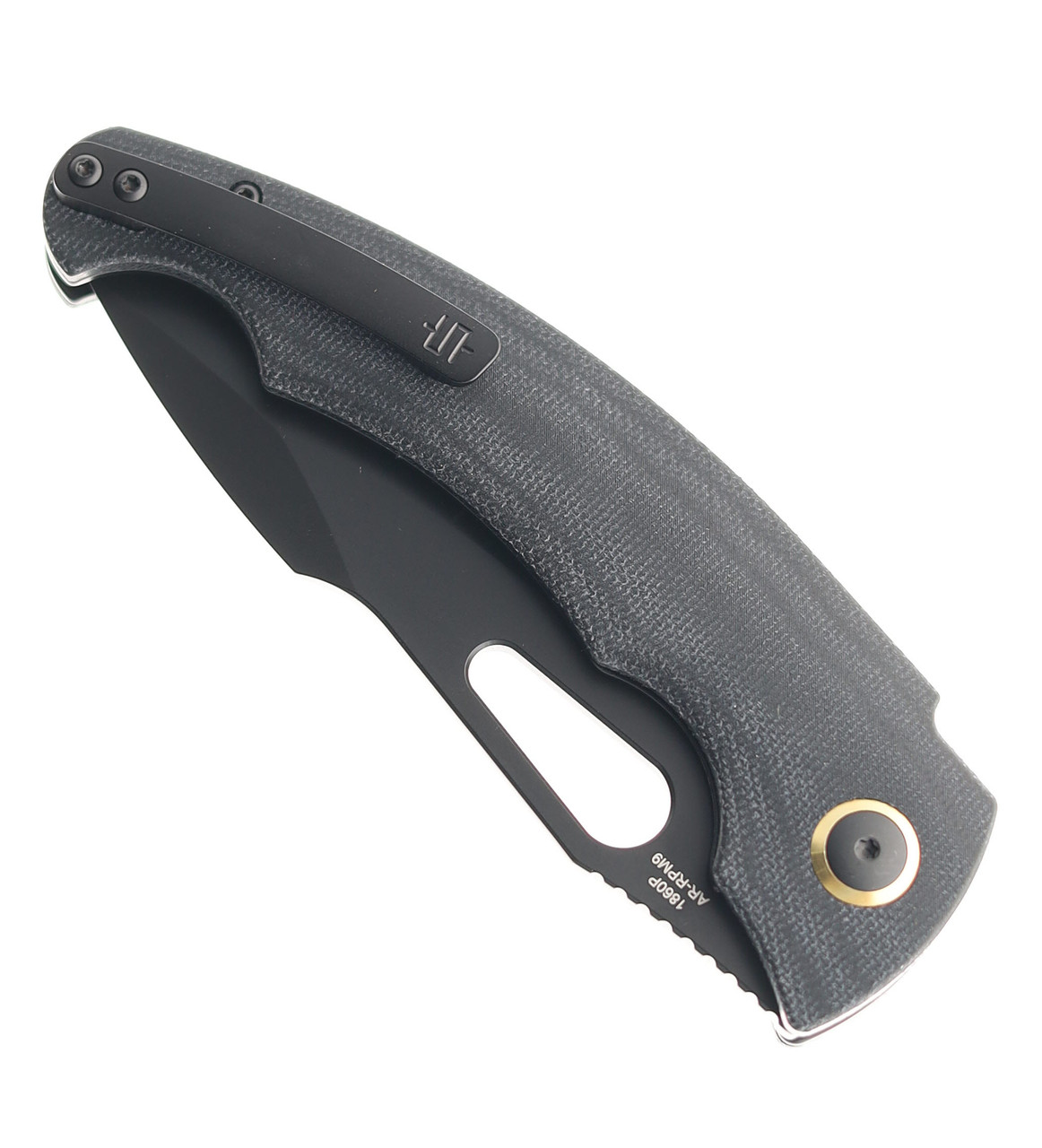 Artisan Cutlery 1860PBMBK Folding Knife Black Micarta Handle ARRPM9