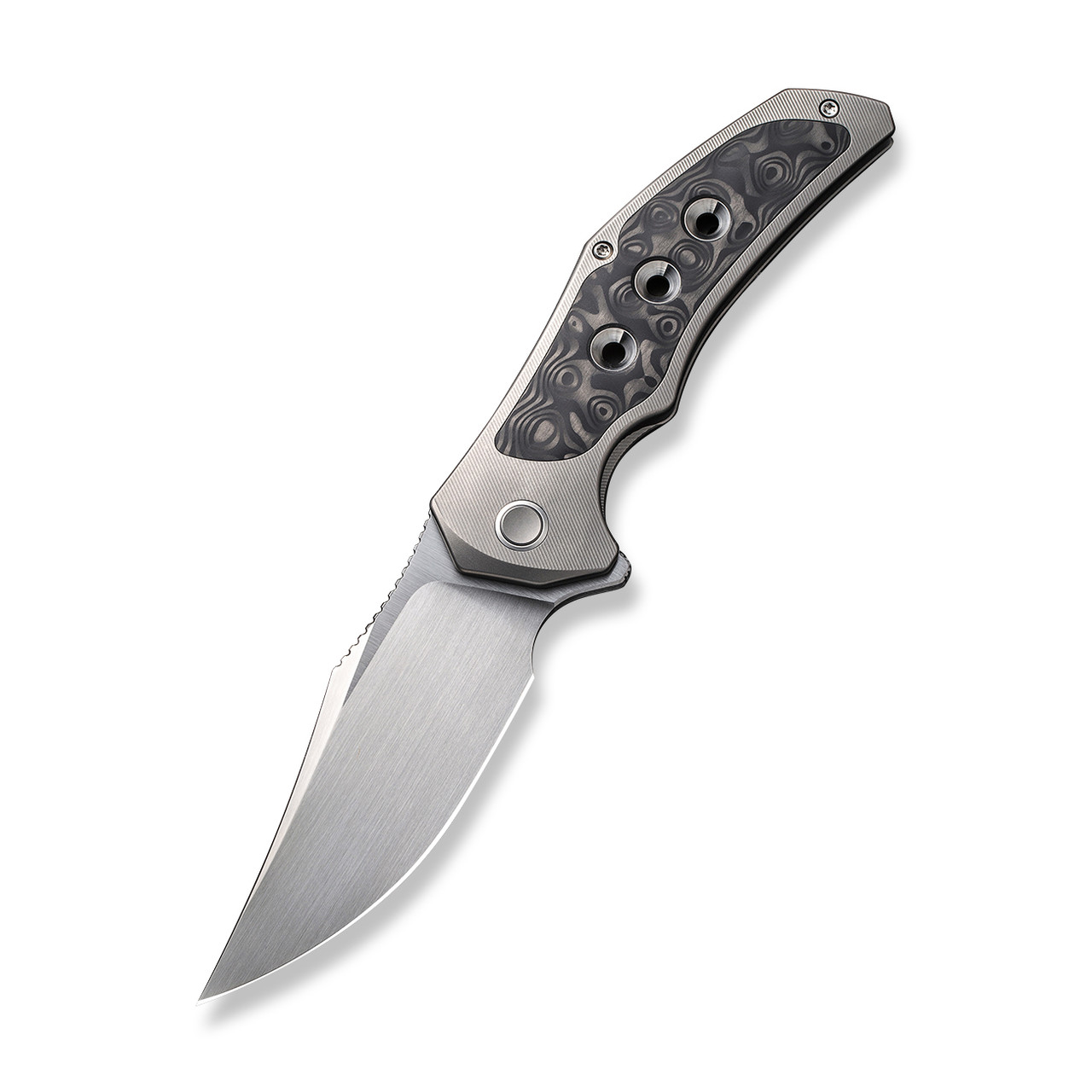 WE Magnetron Folding Knife Gray/Black/Natural Steel Titanium/Rose