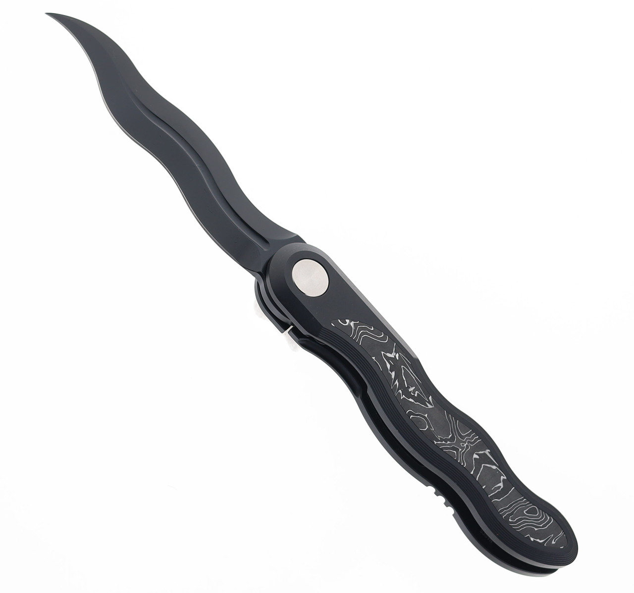 CMB Kawanonagare Folding Knife Titanium/Carbon Fiber Handle S35VN