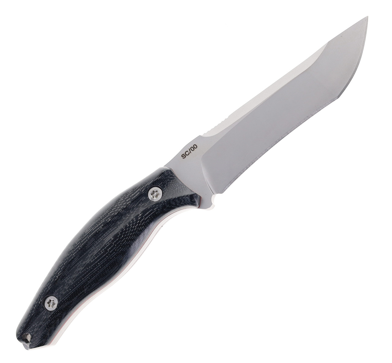 Bastard Knives Reaper Fixed Blade Knife Polished Black Micarta Sliepner