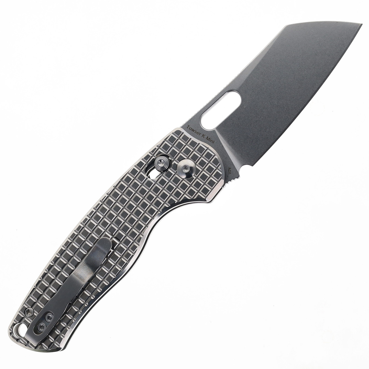WMK Exclusive Kizer MINI Towser K Thumb Hole Button Lock Folding Knife