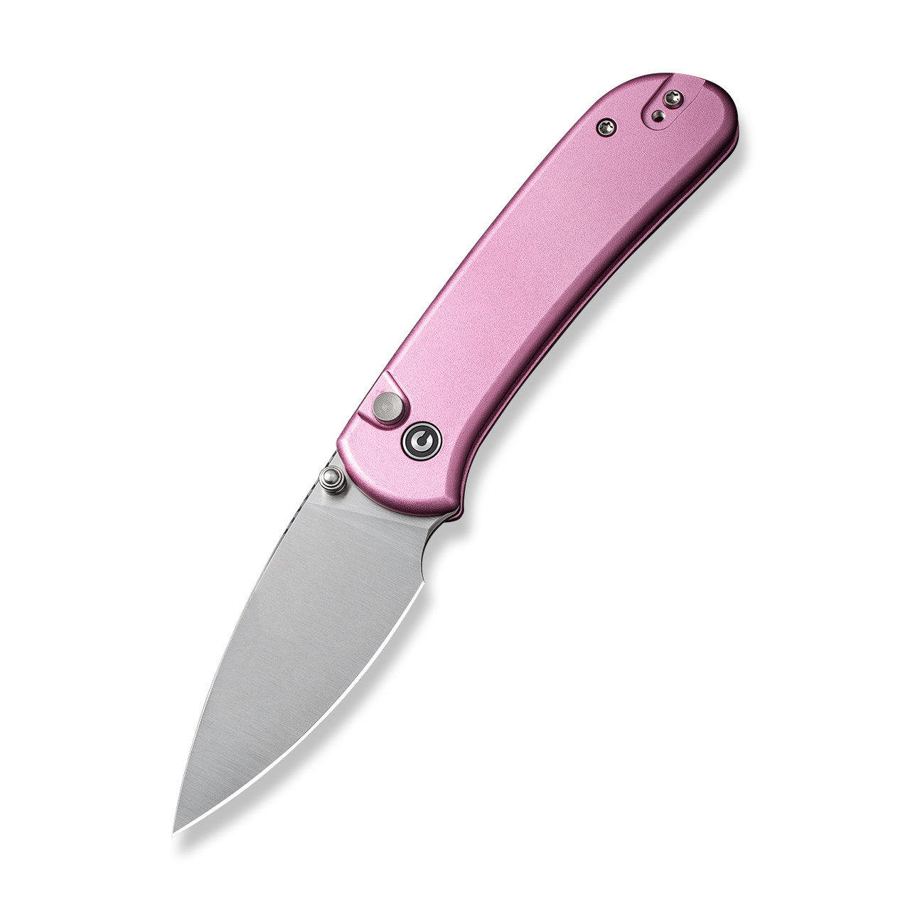 Civivi Qubit Folding Knife Pink Aluminum Handle 14C28N Drop Point