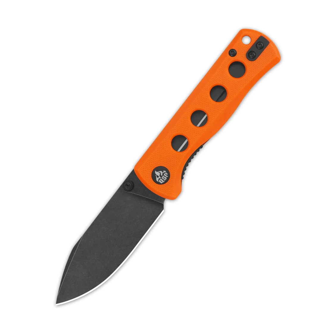 QSP Canary Liner Lock Folding Knife Orange G10 Handle 14C28N Plain