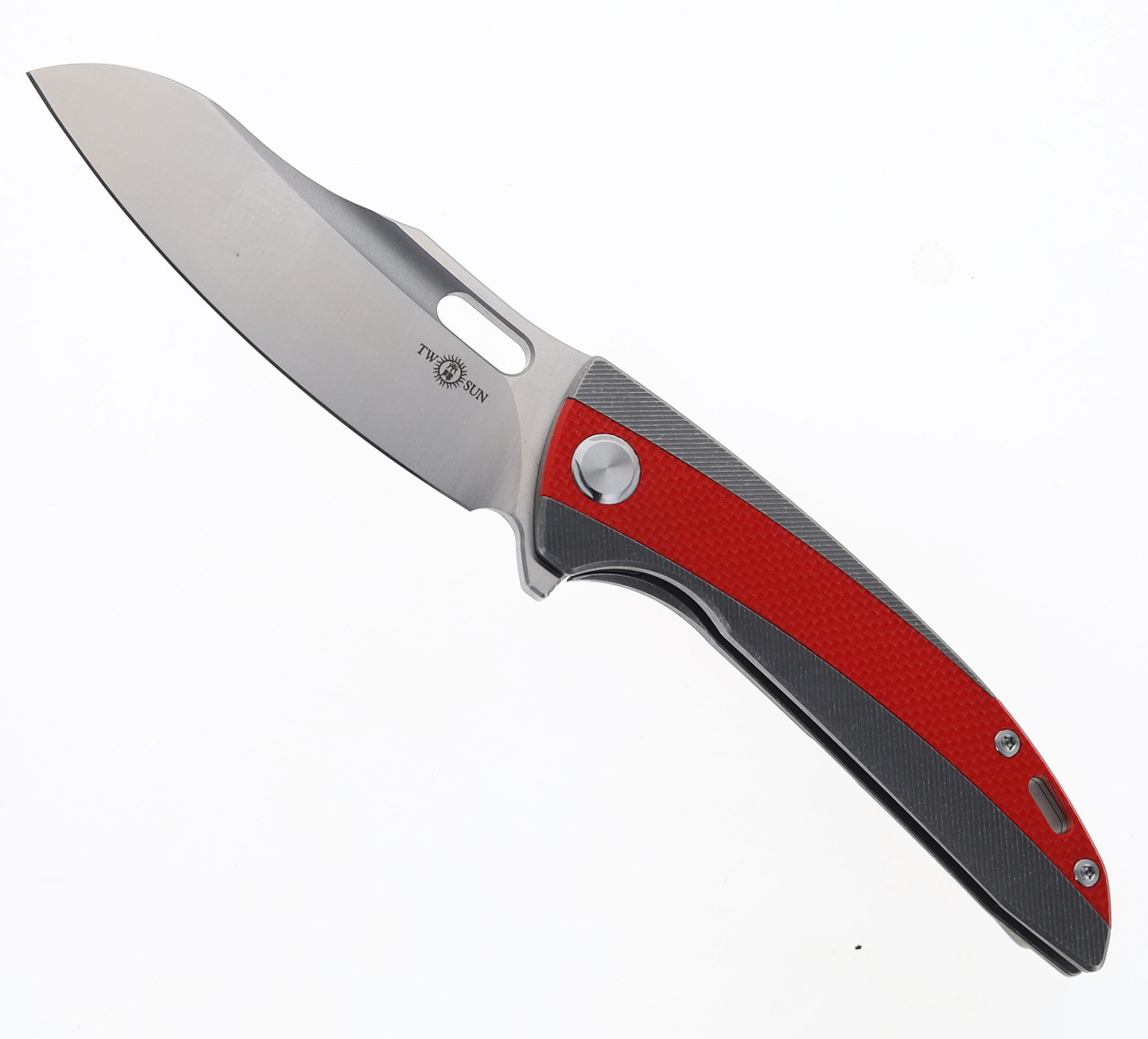 you　赤S×2 Two Sun Folding Knife Red/Black G10/Titanium Handle K110 Plain