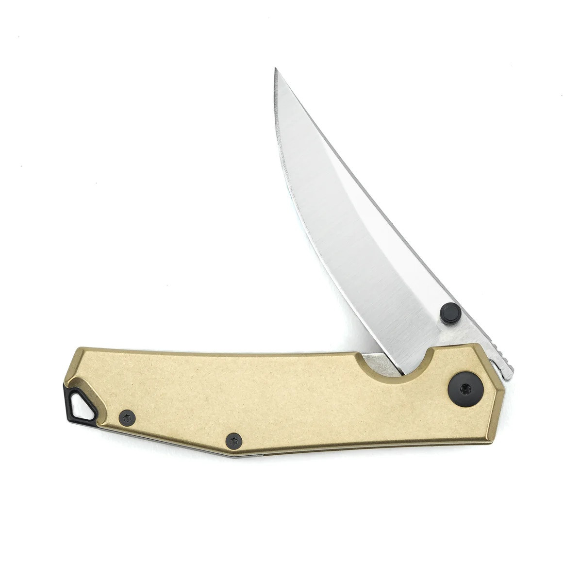 Giant Mouse Knives ACE Clyde Folding Knife Brass Handle/Black Hardware