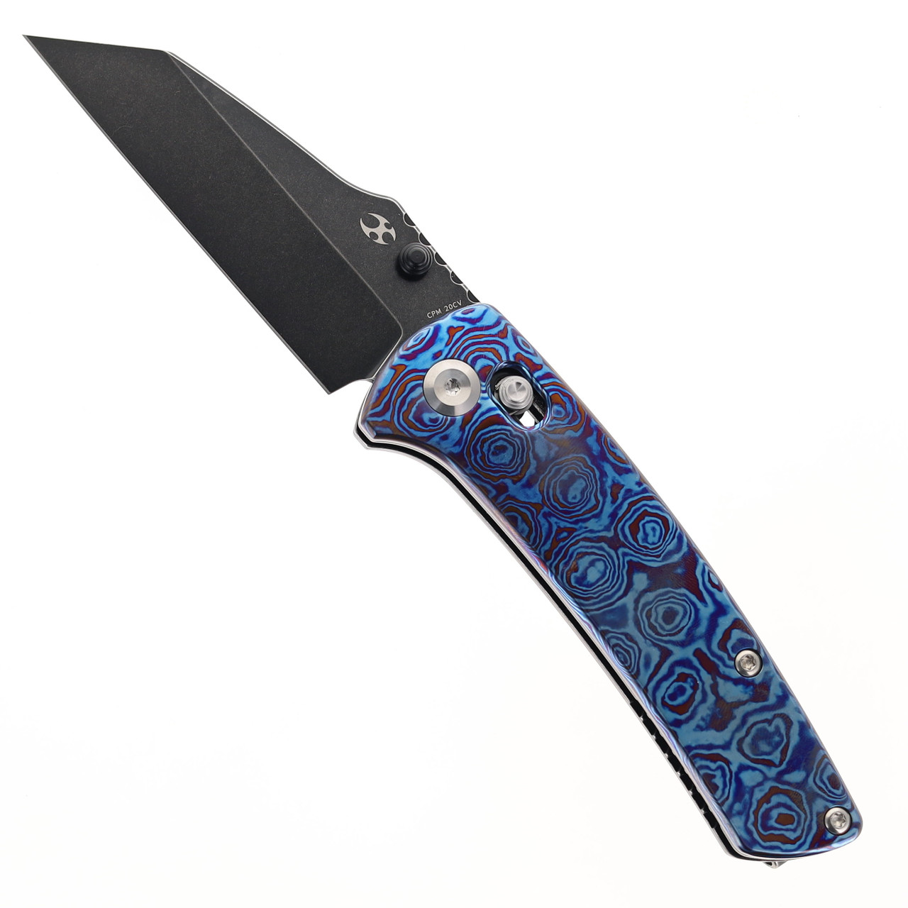 Kansept Main Street Folding Knife Timascus Handle 20CV Plain Edge