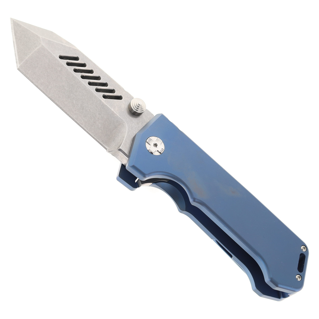 Limited Edition PMP Alpha Beast Blue Titanium Handle Pocket Knife