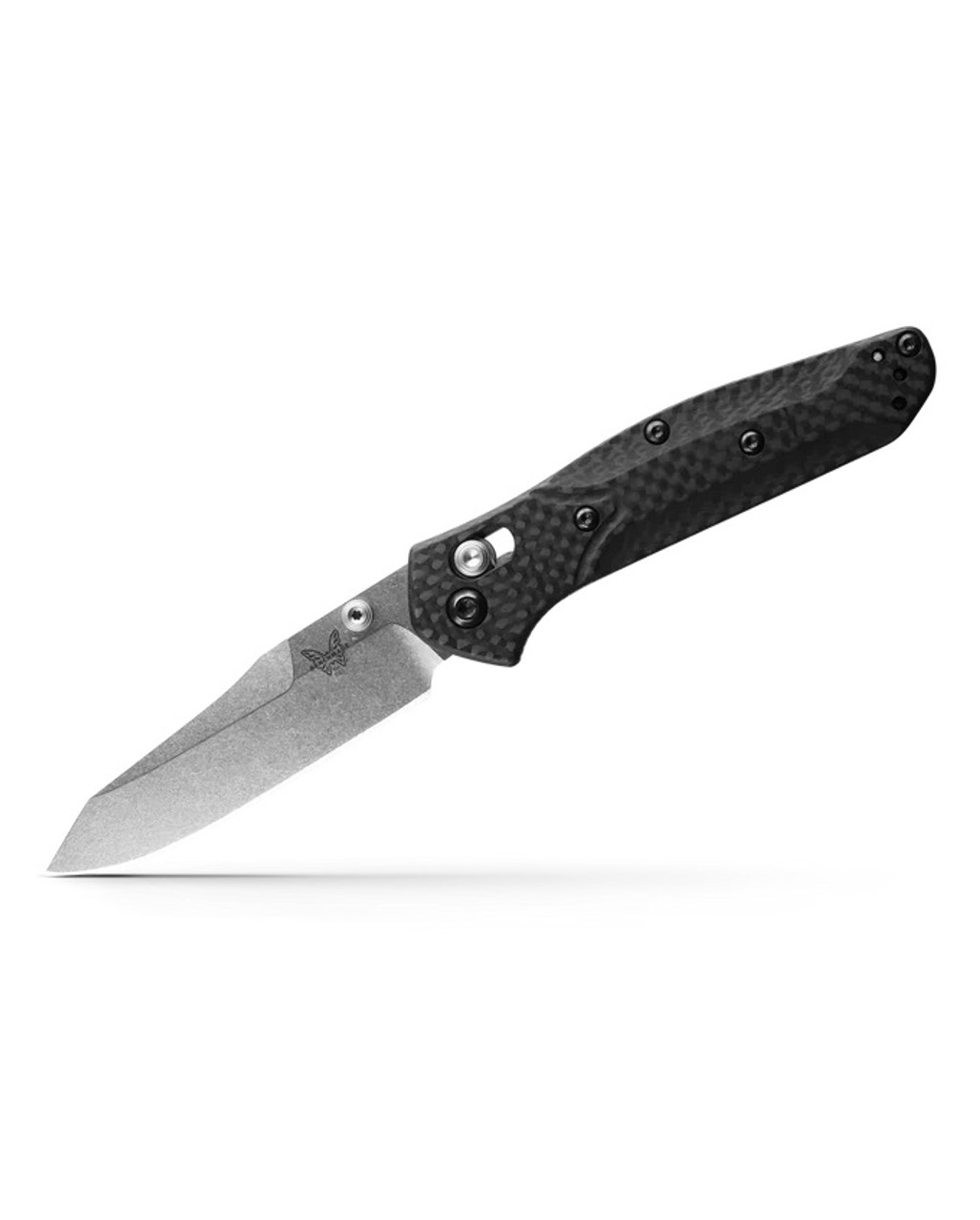 Benchmade Mini Osborne Folding Knife Black Carbon Fiber Handle