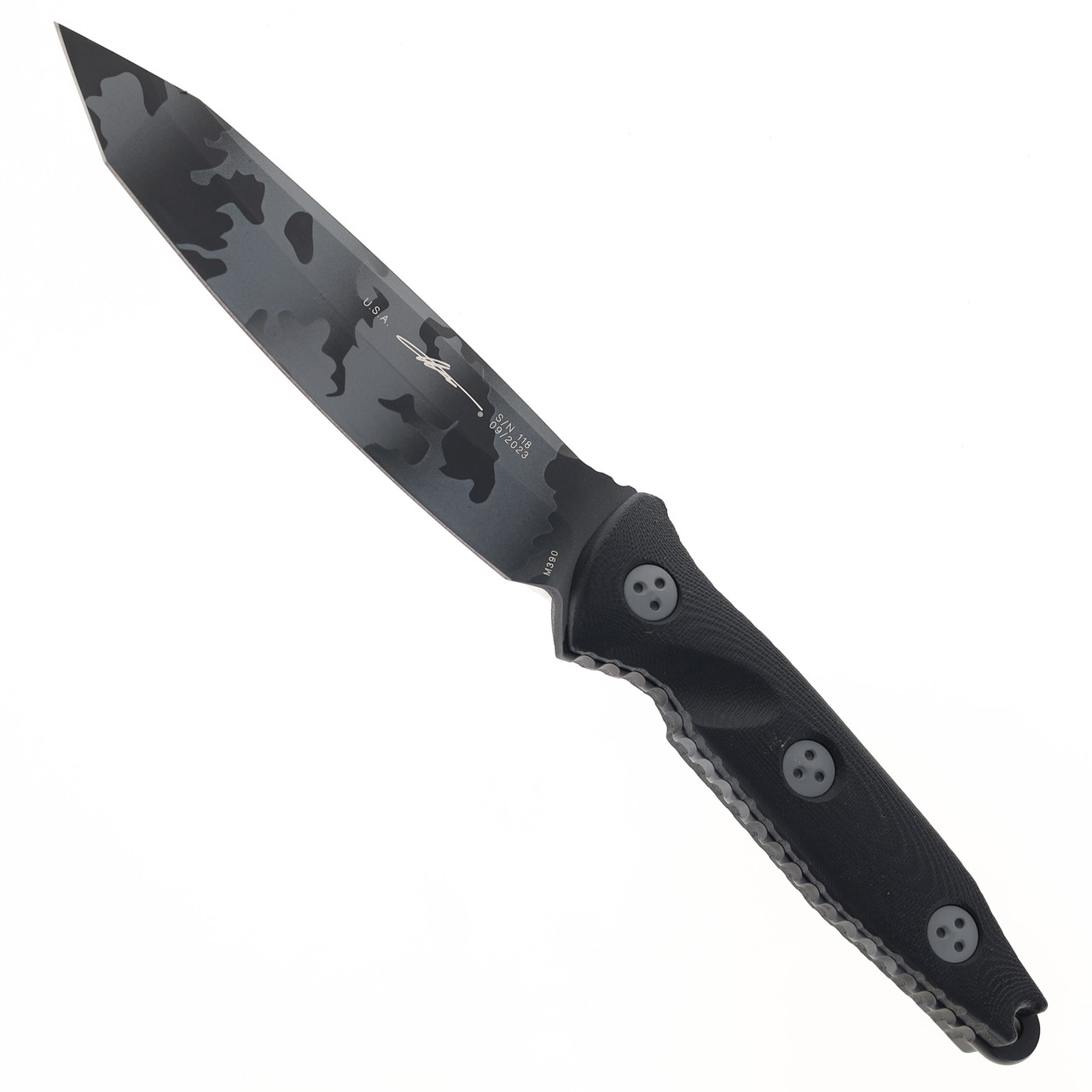 Microtech Socom Alpha Fixed Blade Knife Black G10 Handle M390