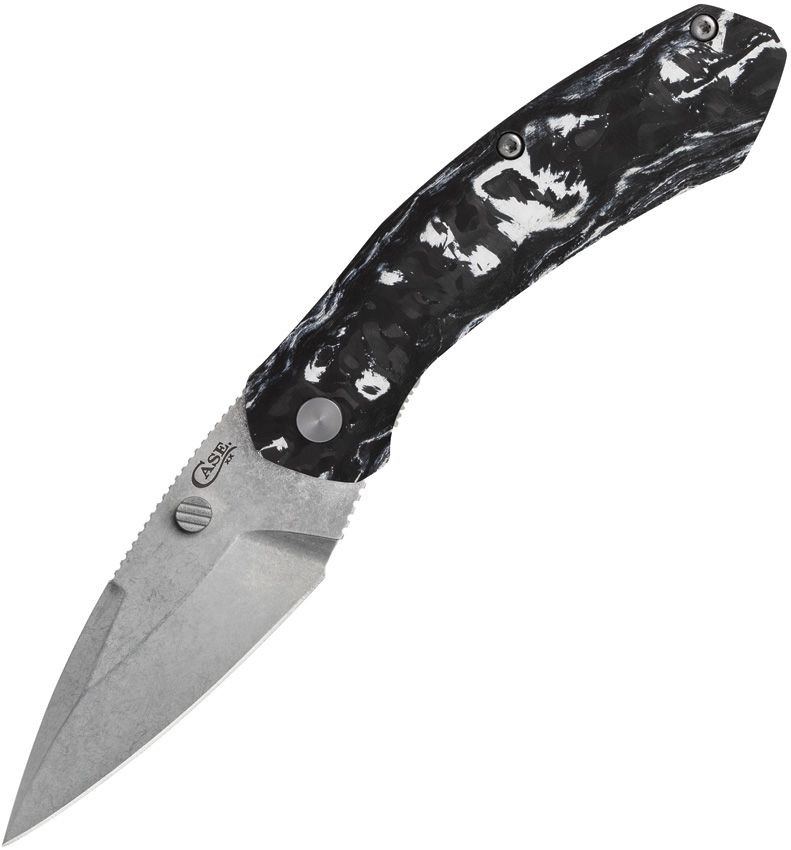 その他 ss Case Cutlery Westline Folding Knife Black/White CF Handle S35VN